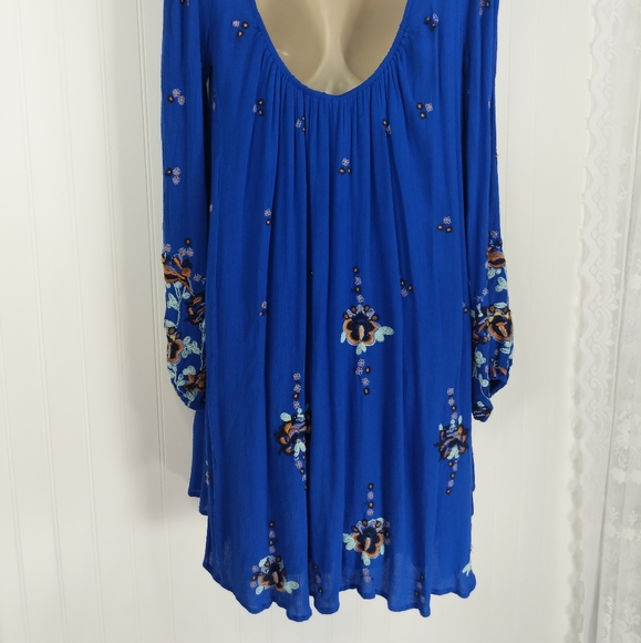 FREE PEOPLE Oxford Embroidered Swing Dress Sz XS - Picture 9 of 16